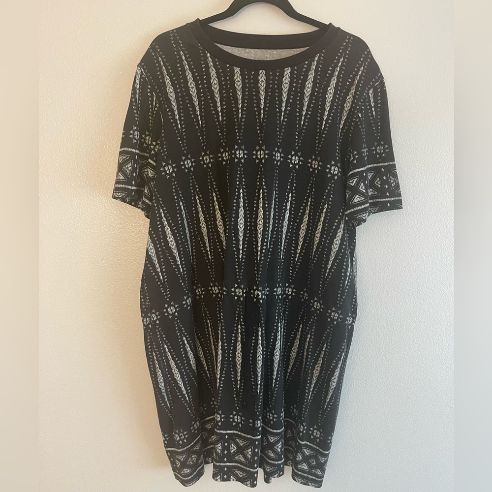 Tory Burch Black Waist Drawstring Dress, Size XL